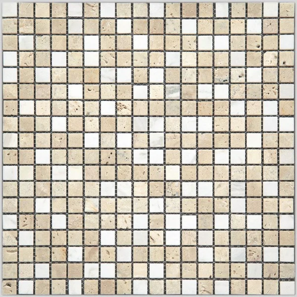 

мозаика из мрамора natural 4mt-11-15t многоцветная 29.8x29.8, Бежевая