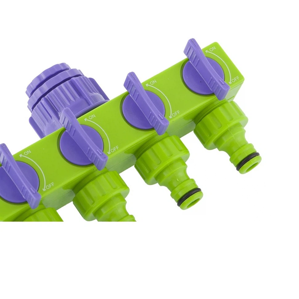 Изображение товара Разветвитель четырёхканальный 1/2"-3/4", регулируемый// palisad