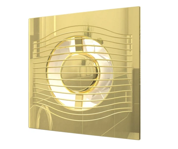 

вентилятор вытяжной осевой накладной 125мм slim 5c gold с обр.клапаном золото, diciti