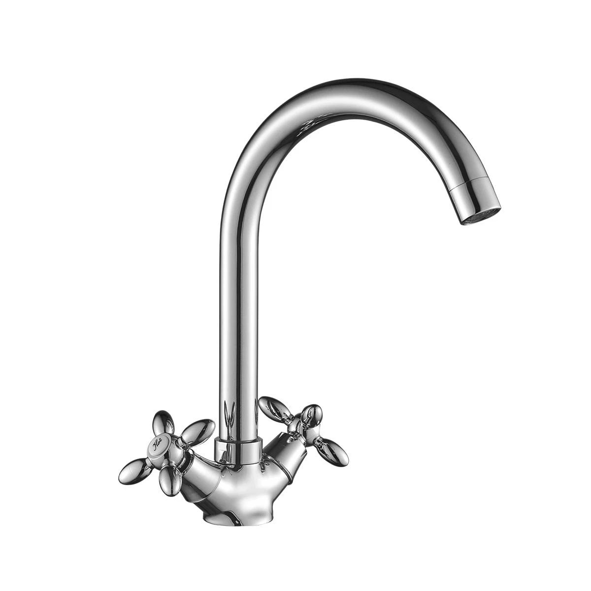 Изображение товара Смеситель для кухни Decoroom DR53028 с высоким поворотным изливом, хром
