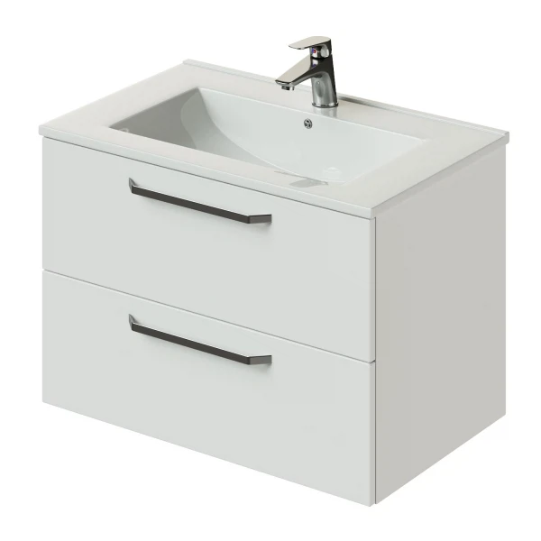 

тумба с раковиной подвесная итана white 60 609х470х520