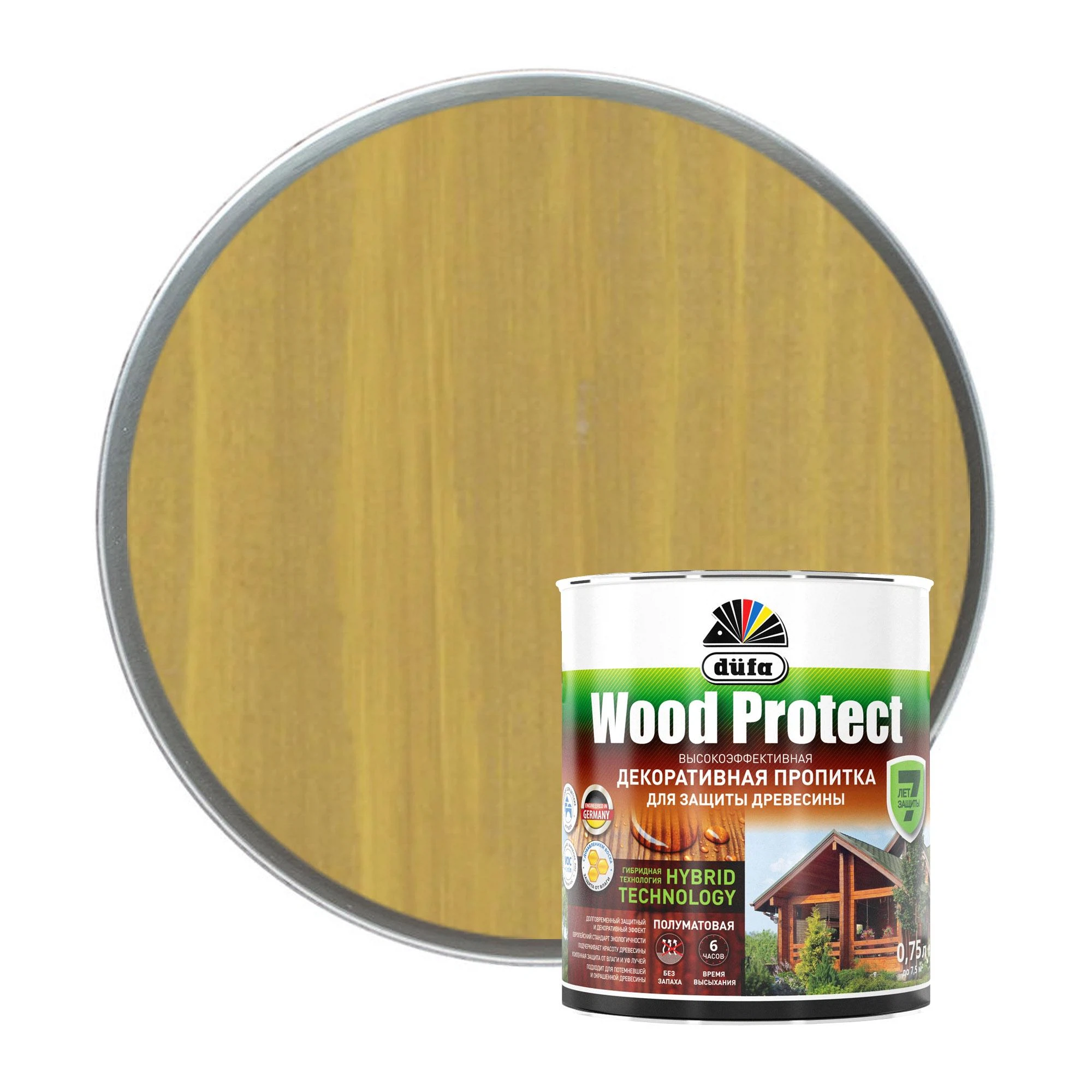 Изображение товара Антисептик Dufa Wood Protect дуб 750мл