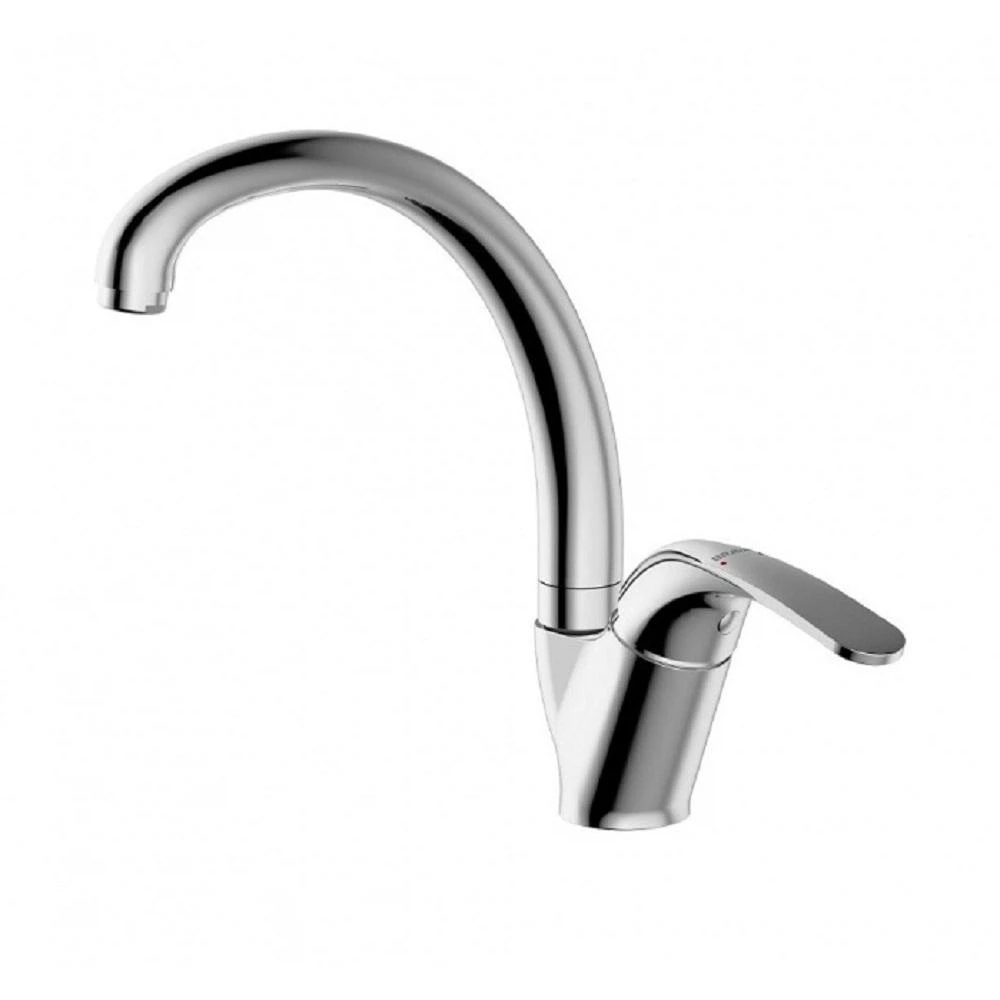 Изображение товара Современный однорычажный смеситель для кухни Bravat Fit F7135188CP-1-RUS с поворотным изливом