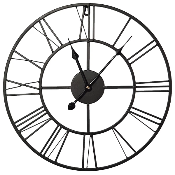 

часы настенные круглые artlink black metal clock 40x40см 79806