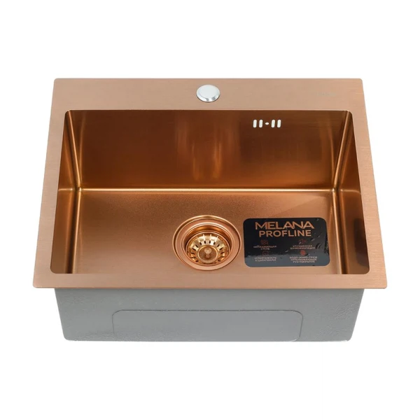 

мойка кухонная из нержавеющей стали melana profline d5343hc, Бронза