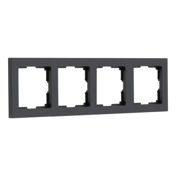 

рамка (черная, четырехместная) smartbuy нептун sbe-06b-plastic-fr-4, Черный