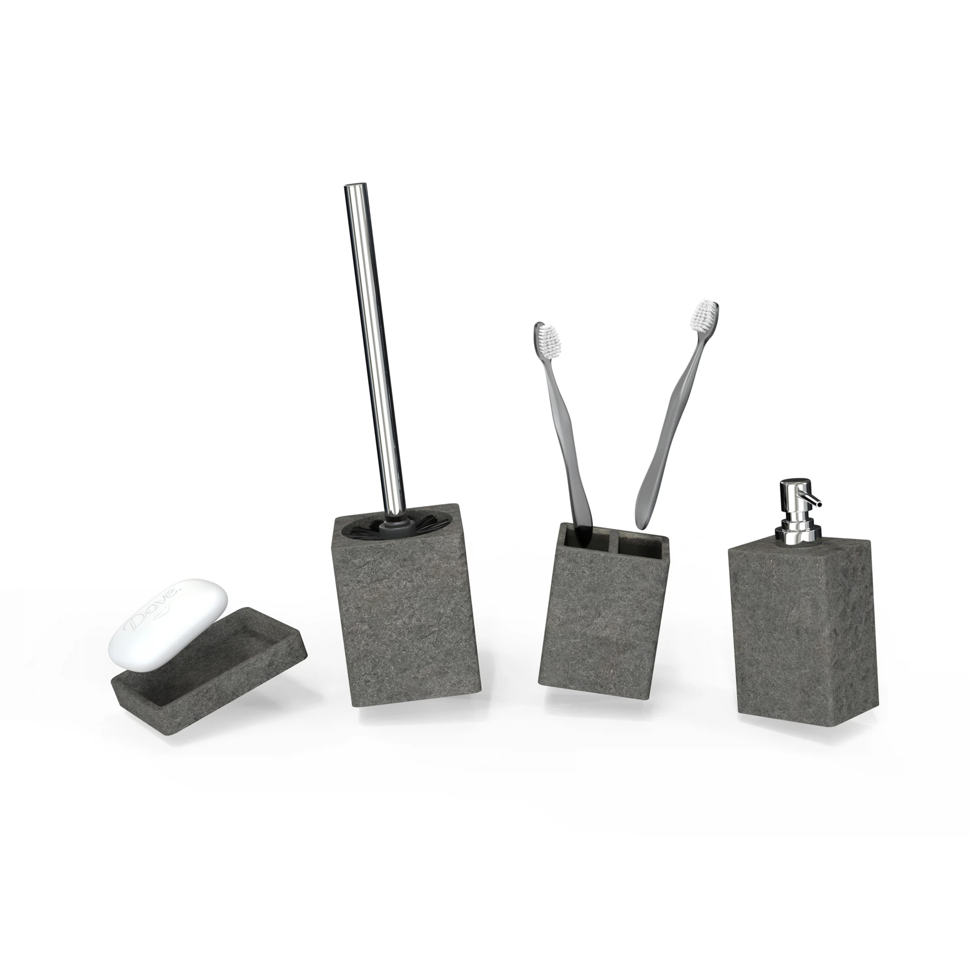 Изображение товара Стакан настольный Stone black Fora FOR-STN44BL