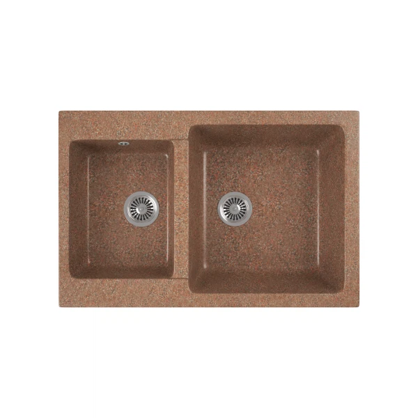 

мойка кухонная мраморная greenstone 78x51 grs-76k-307 терракот, Коричневый