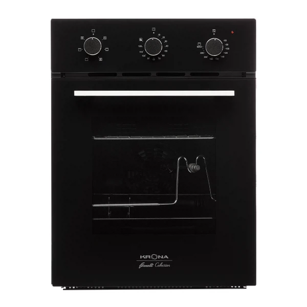 духовой шкаф электрический 45см черный krona corrente 45 bl