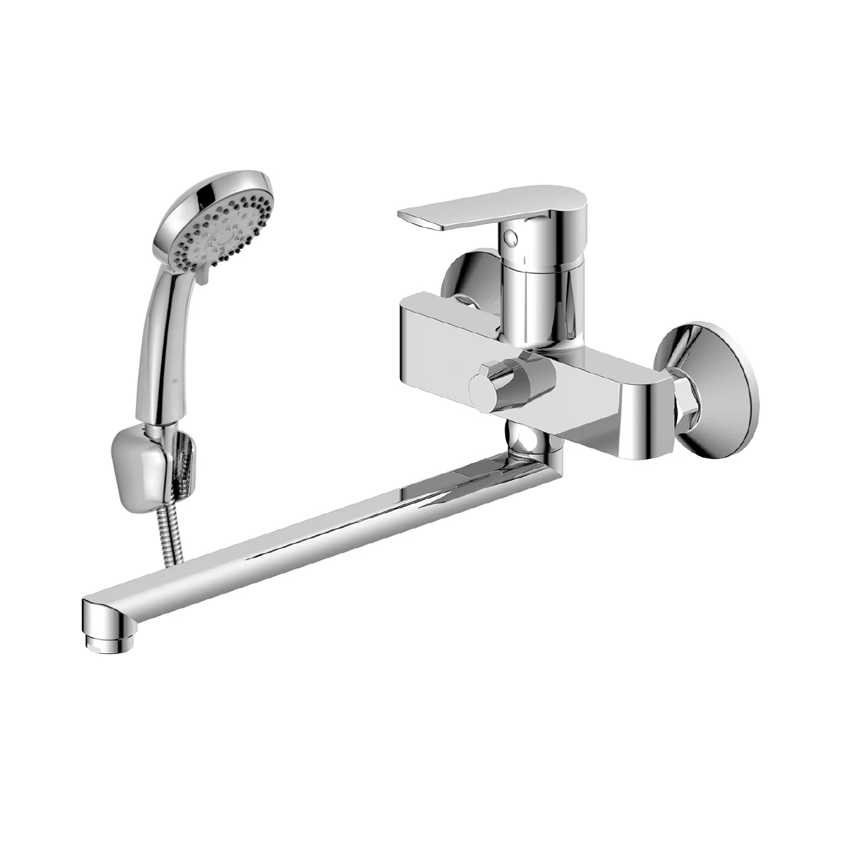 Изображение товара Рычажный смеситель для ванны Decoroom DR22 с длинным и поворотным изливом