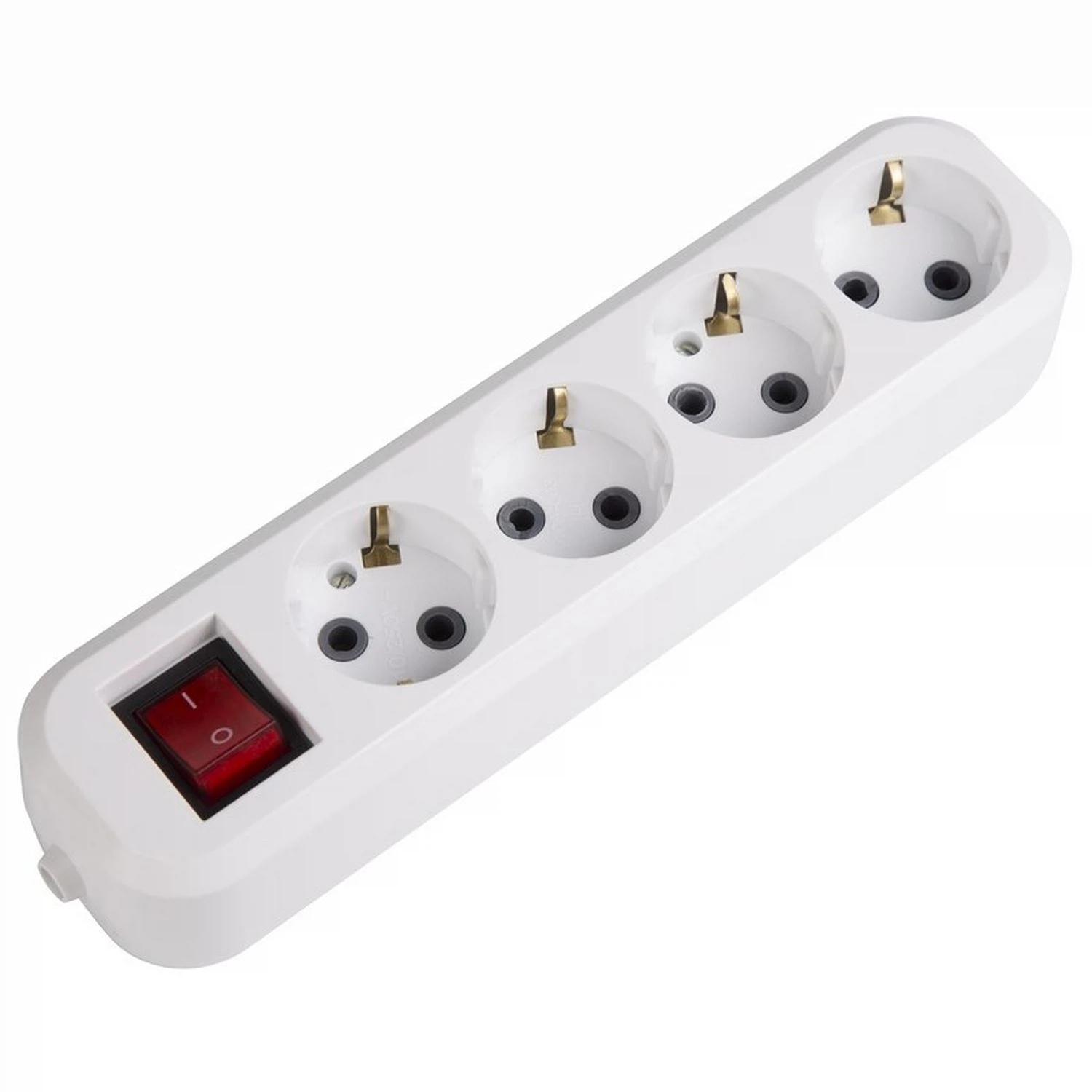 Изображение товара Колодка с 4 розетками с зз, выключателем и световой индикацией, REXANT 11-8716