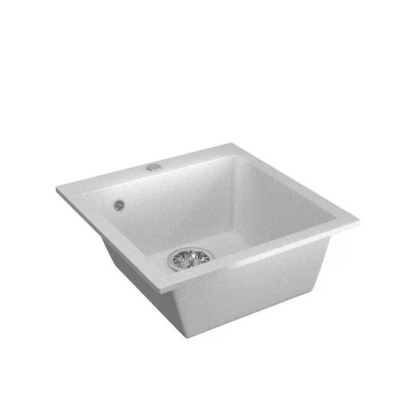 

мойка кухонная mixline ml-gm14 49,5*42см квадратная серая, Серый