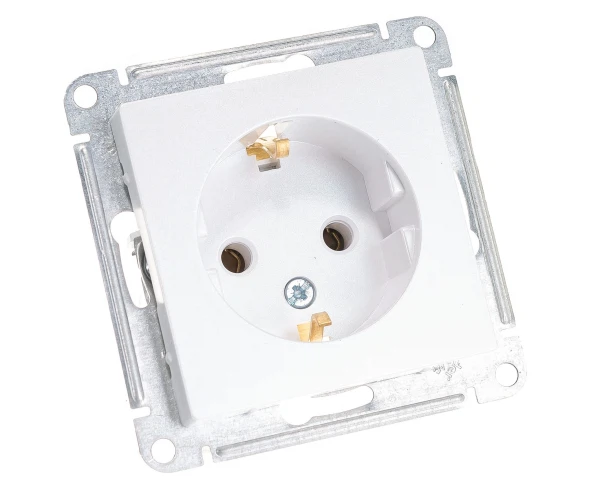 

розетка штепсельная (скрытая, жемчуг, 1 пост, с/з) se atlasdesign, atn000443, Перламутровая