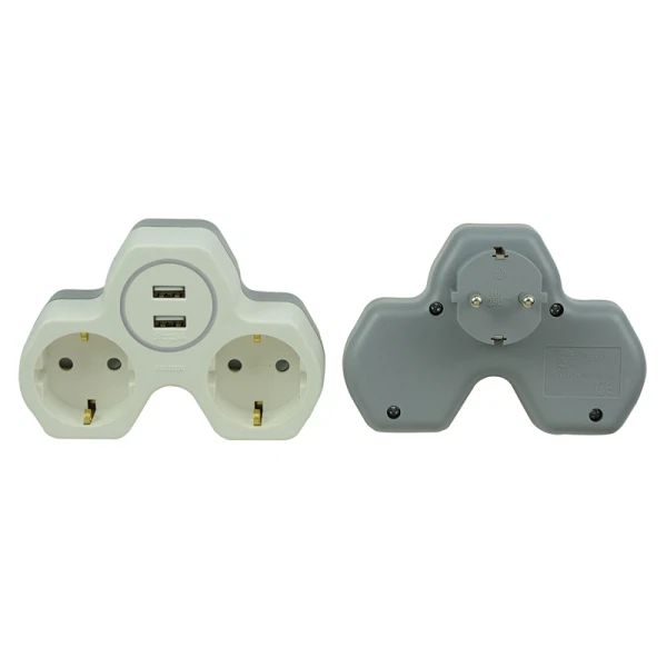 Разветвитель электрический (двойник+2usb