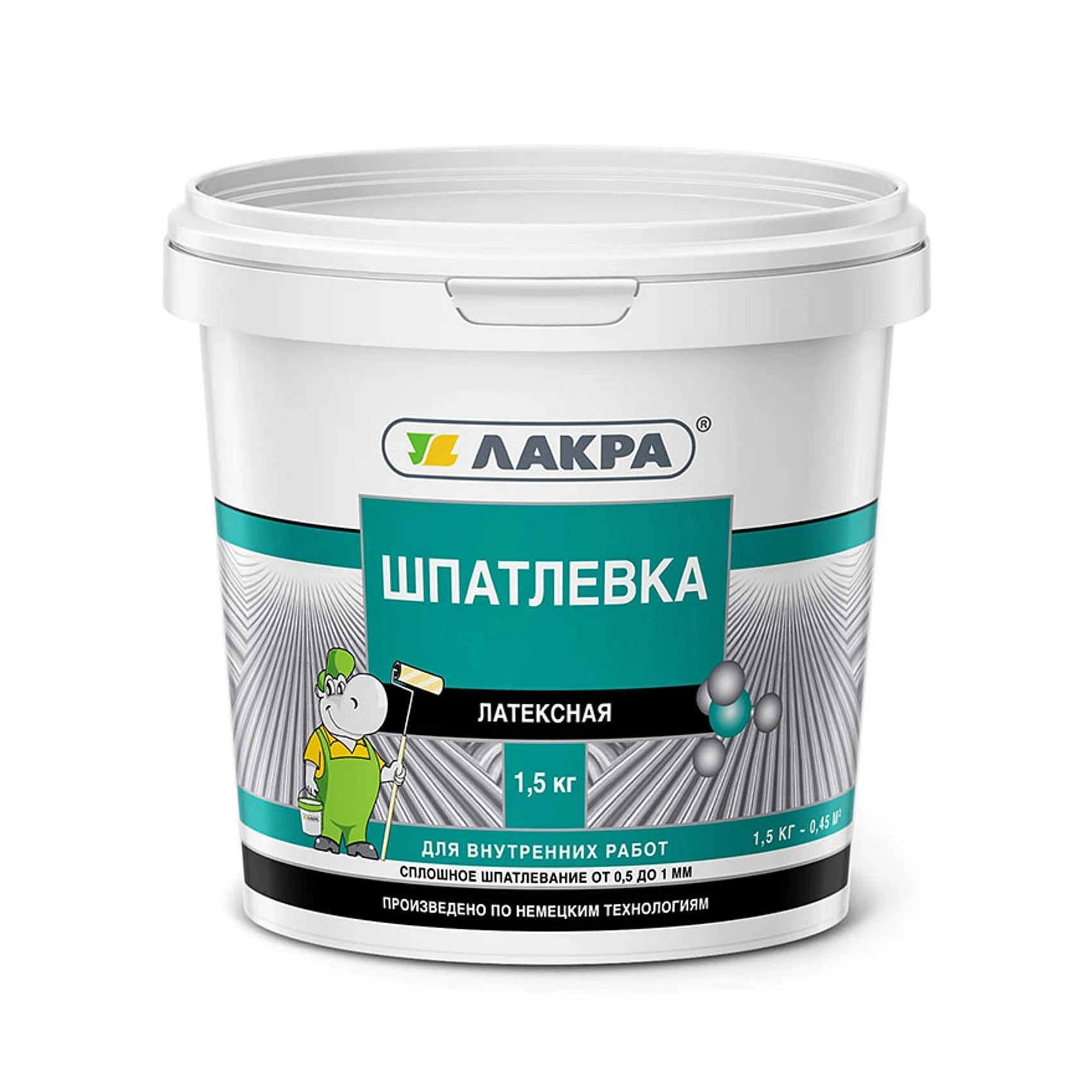Изображение товара Шпаклевка финишная латексная Лакра белая, 1,5 кг.