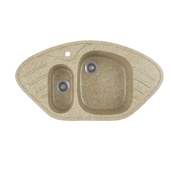 

мойка кухонная мраморная greenstone 95x51 grs-14-302 песочный, Бежевый