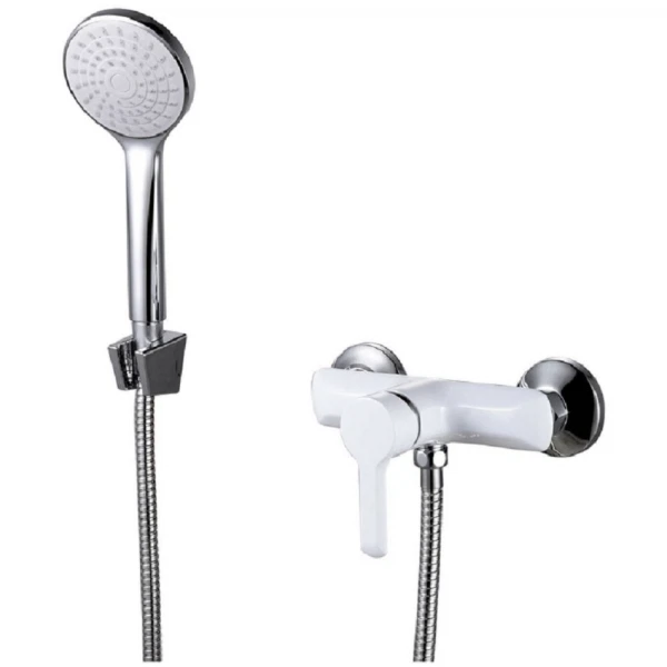 

смеситель для душа рычажный esko sorrento white sr 80w, Хром