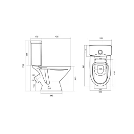 Унитаз-компакт напольный Santek Лига, 1WH302197