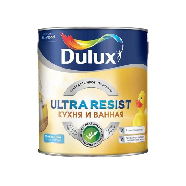 

краска dulux ultra resist для кухни и ванной bw 2,5л