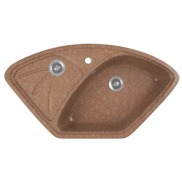 

мойка кухонная мраморная greenstone 104x57 grs-10e-307 терракот, Коричневый