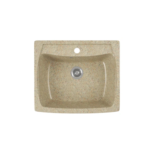 

мойка кухонная мраморная greenstone 60x51 grs-03-302 песочный, Бежевый
