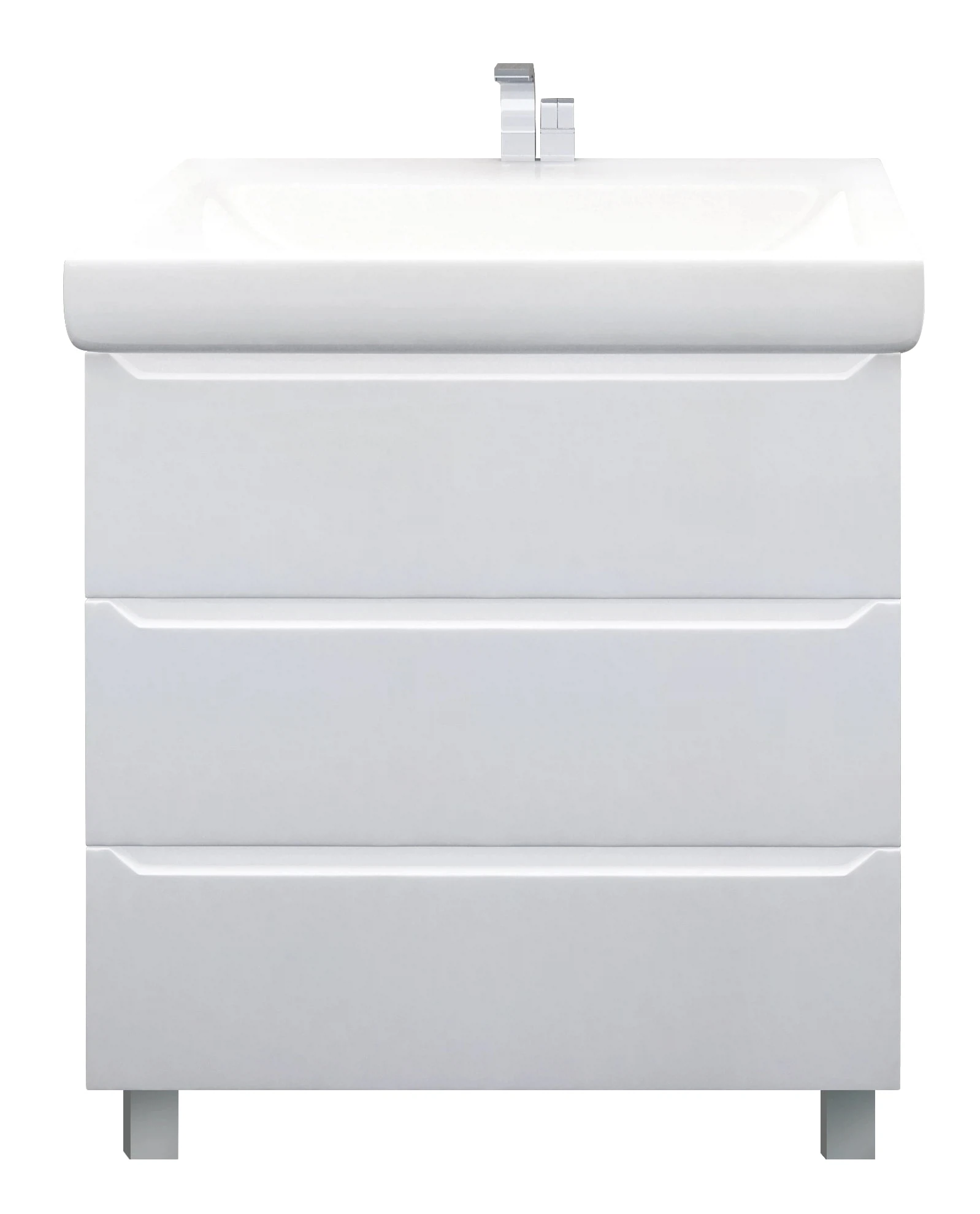 Изображение товара Тумба под раковину в ванную 1Marka Кода 80 напольная Белый глянец У57593
