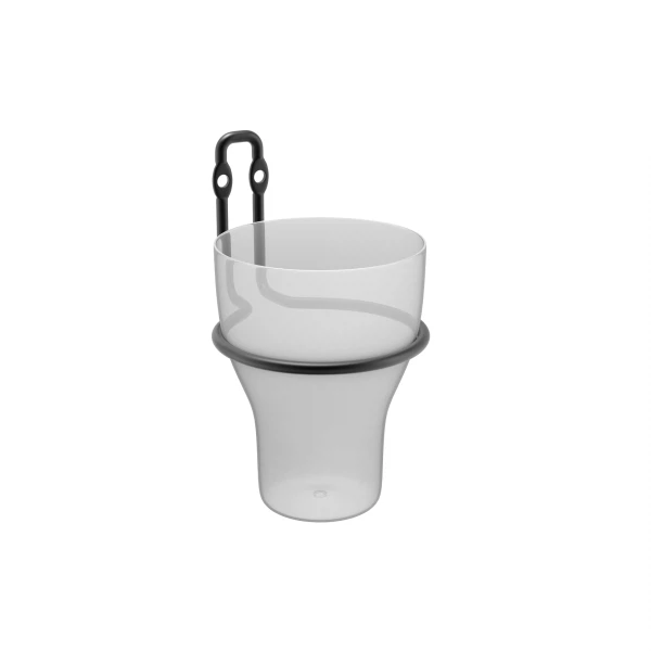 

стакан для зубных щеток fresh fora чёрный for-fr044bl, Черный