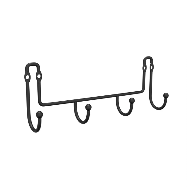 

планка с 4 крючками fresh fora чёрная for-fr004bl