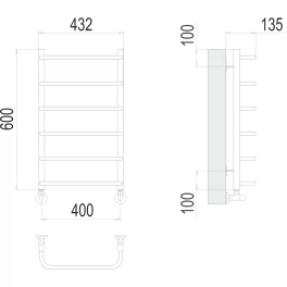 Полотенцесушитель водяной Стандарт П6 43,2*60см Терминус