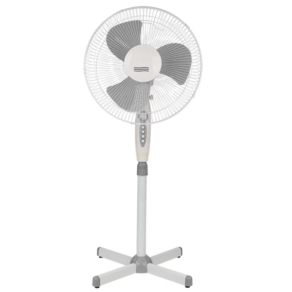 

вентилятор напольный 40см 40вт, 3скор., регул.наклона, таймер, бело-серый, dx-1611t, dux, Белый