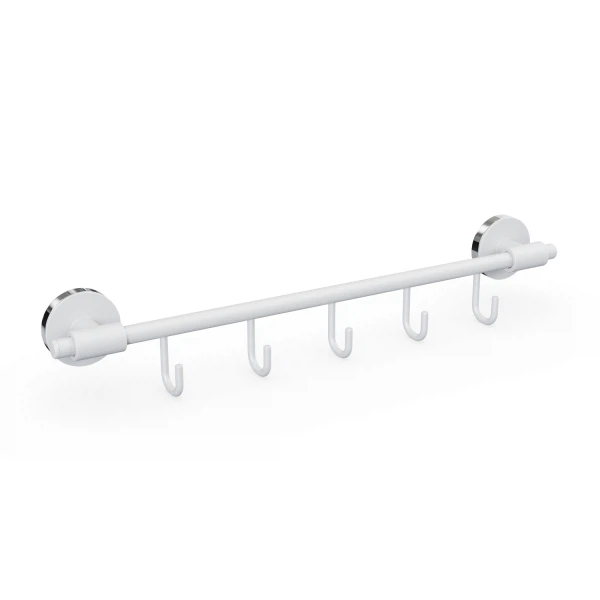 

держатель для полотенец с 5 крючками lord fora белый for-lord049wt