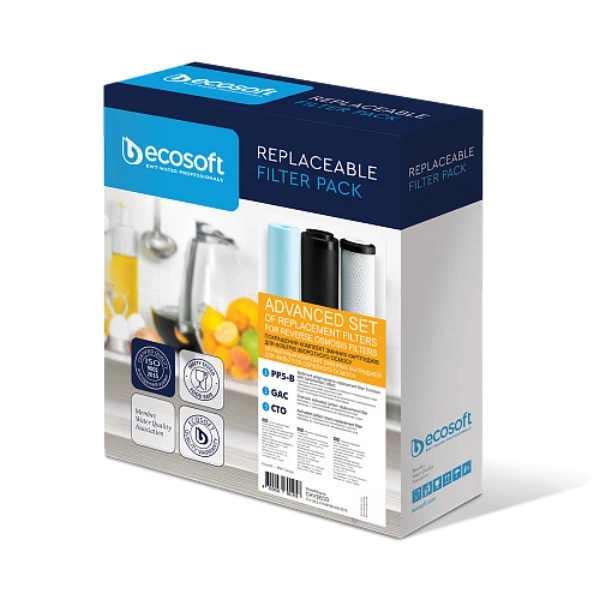 

улучшенный компл. картр. ecosoft 1-2-3 для фильтров обратного осмоса chv3ecoexp