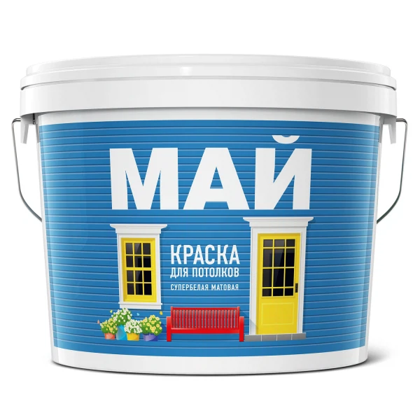Краска май для потолков 6кг Ярославские краски
