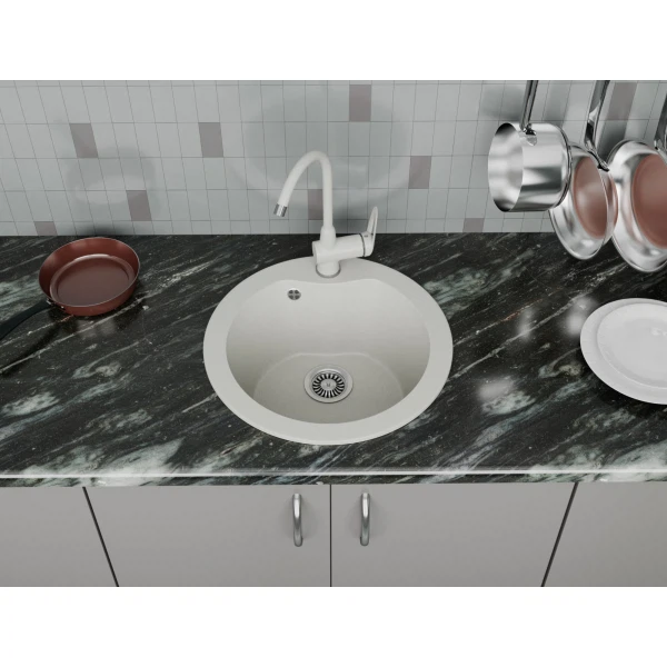 

мойка кухонная мраморная greenstone 47,5x47,5 grs-08s-308 черный