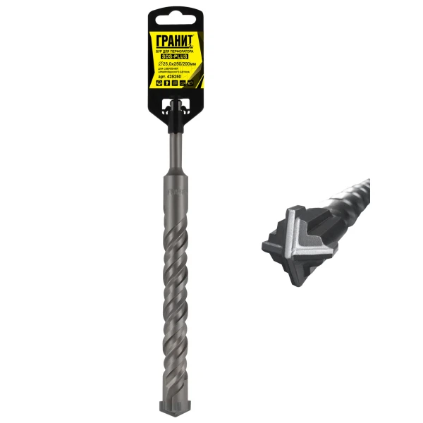 

бур по бетону sds-plus гранит quadro-x 25,0х250/200,425250