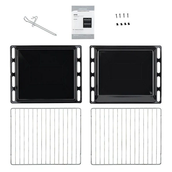 духовой шкаф электрический 60см черный krona arte 60 bl