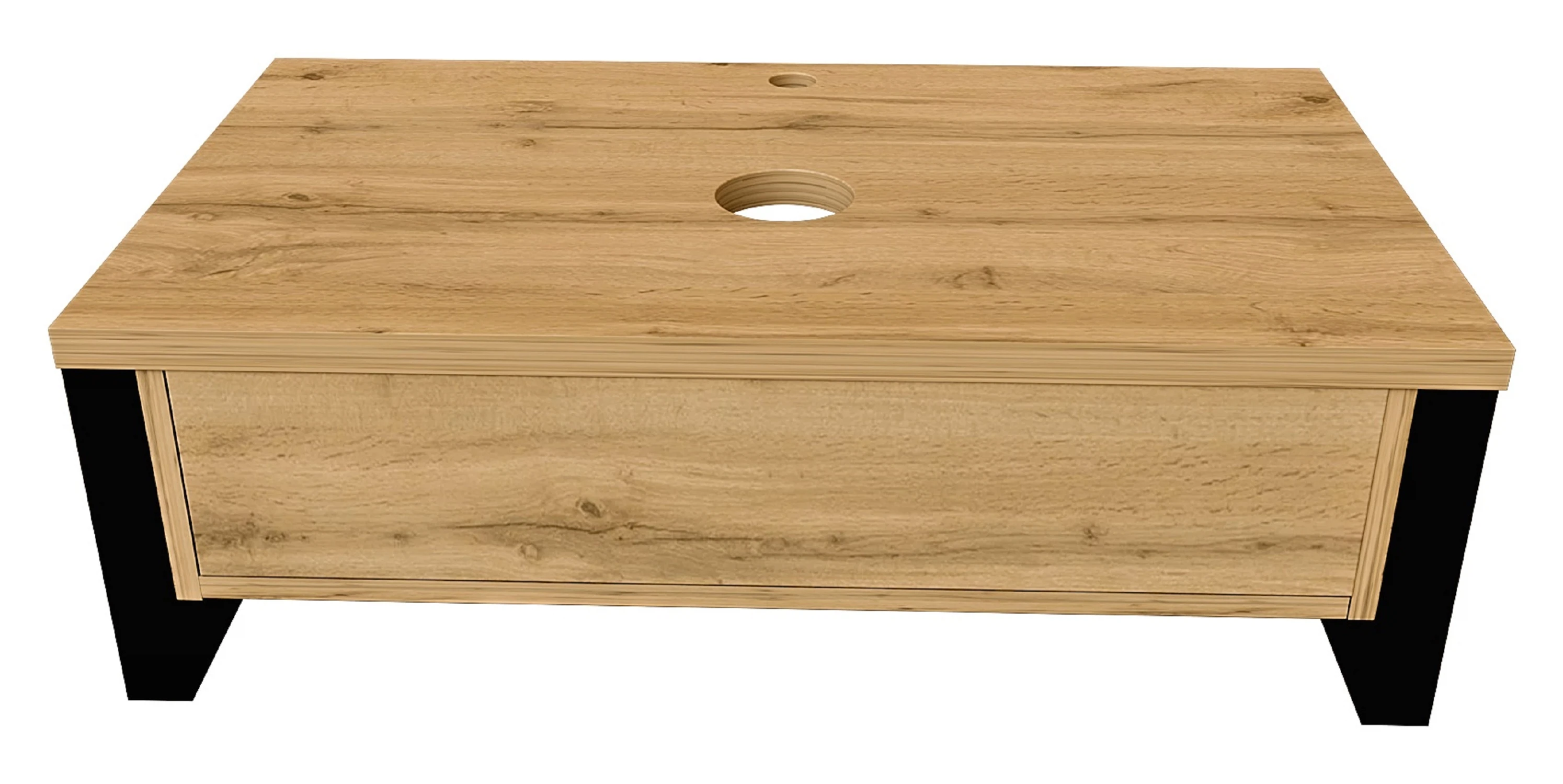 Изображение товара Тумба под раковину 1Marka GRUNGE LOFT 100 см, подвесная, бежевый дуб, стиль лофт