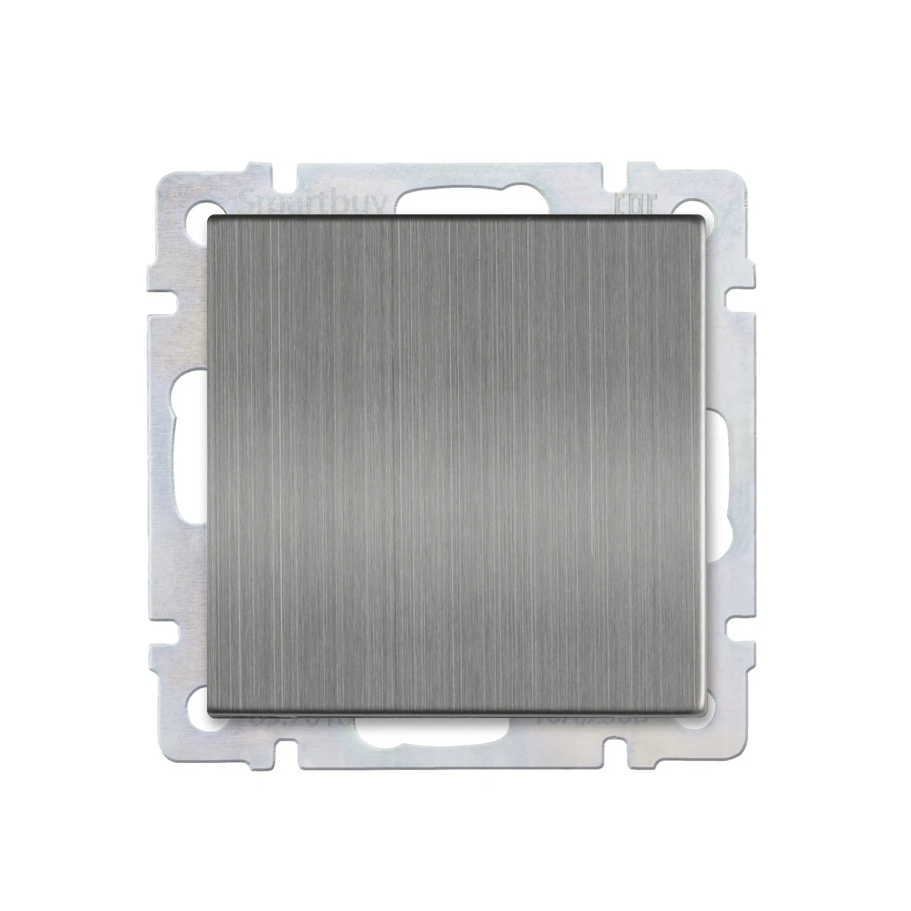 Изображение товара Переключатель (скрытый, 1 клав., серый никель) Smartbuy Нептун, SBE-05gn-10-SW12-0