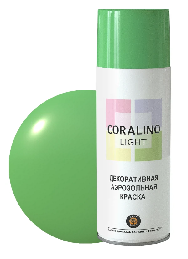

краска аэрозольная coralino light весенняя зелень 520мл, Весення зелень
