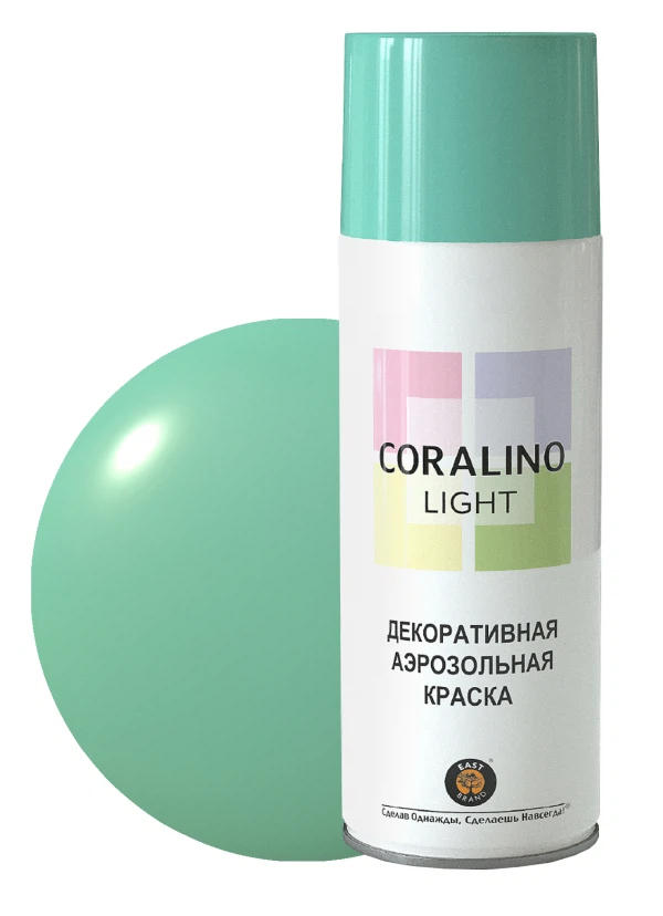 

краска аэрозольная coralino light волшебная мята 520мл, Мятный