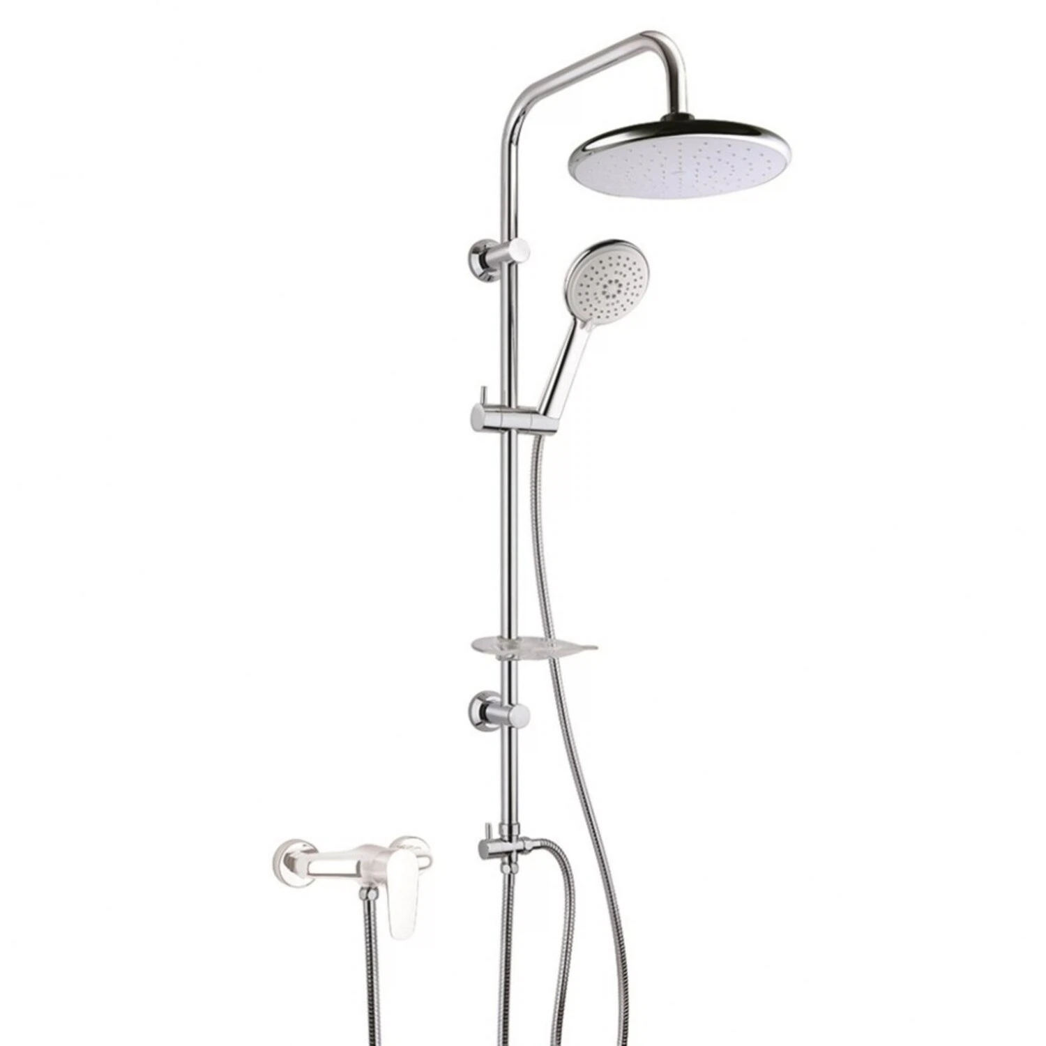 Изображение товара Душевая стойка Paini RS White Хром с системой самоочистки, 1 м