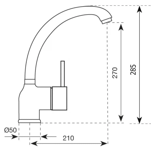Фото Смеситель для кухни рычажный paini cox 78cr572d599tkm