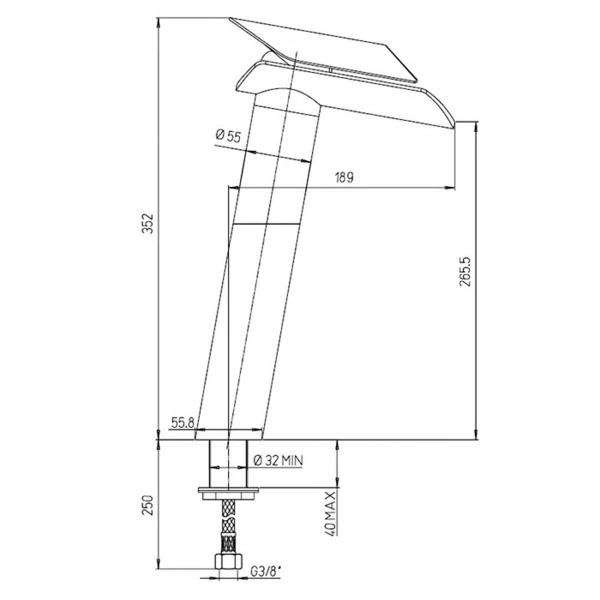 Фото Смеситель для кухни рычажный paini morgana 73pw579vrkm