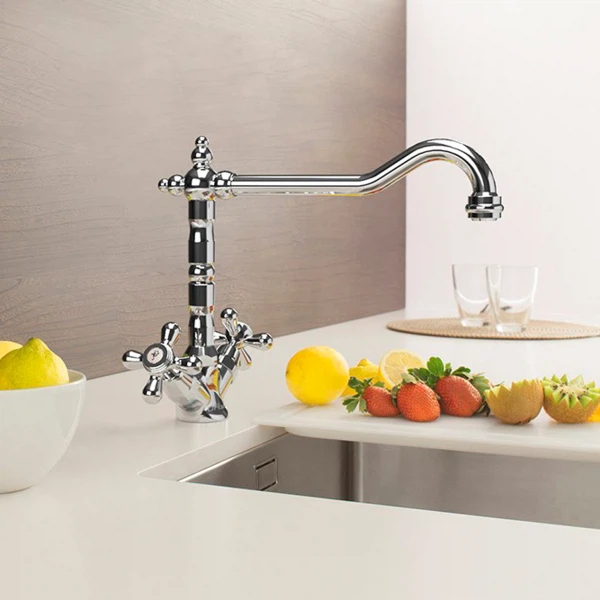 Фото Смеситель для кухни вентильный paini monaco 08cr570blmkm