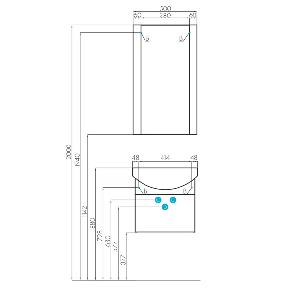 Фото Зеркало акватон ария 50 тёмно-коричневое 1a140102aa430