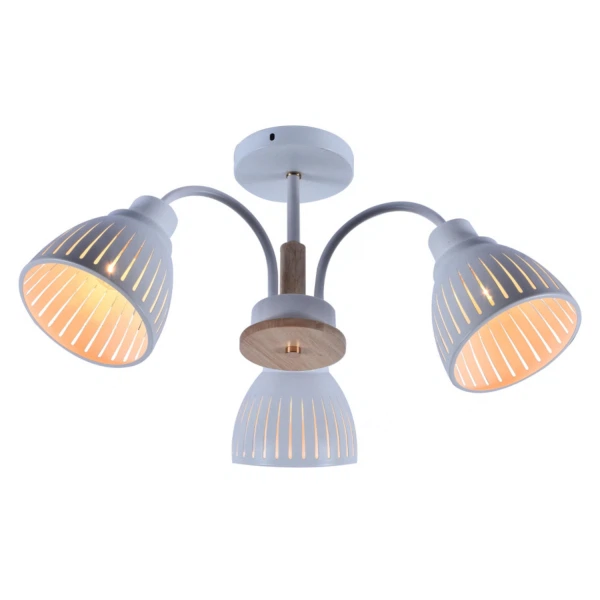 Фото Люстра потолочная rivoli е27 3x60вт ip20 белый б0049201