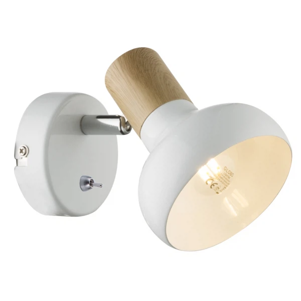 

спот rivoli lorena 7052-701 40вт е14 ip20 белый поворотный б0054684