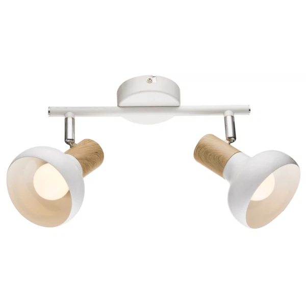

спот rivoli lorena 7052-702 40вт 2*е14 ip20 белый поворотный б0054686
