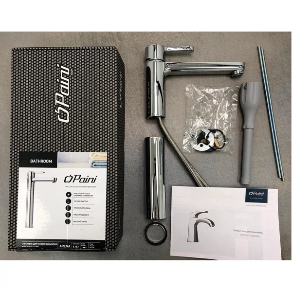 Фото Смеситель для умывальника рычажный paini arena 92cr205llbllmkm