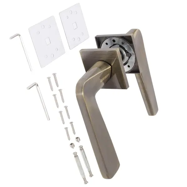 Фото Ручка дверная аллюр арт уитни ab (13823) старая бронза